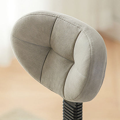 Contemporary Simplicity Round Faux Leather Metal Swivel Height Adjustable Bar Stool Backrest Footrest For Dining Room