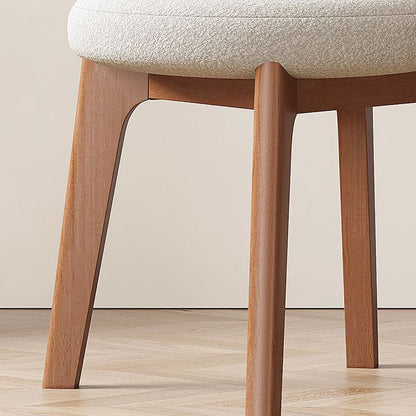 Contemporary Nordic Square Leather Solid Wood Frame Dining Chair Backrest For Dining Room