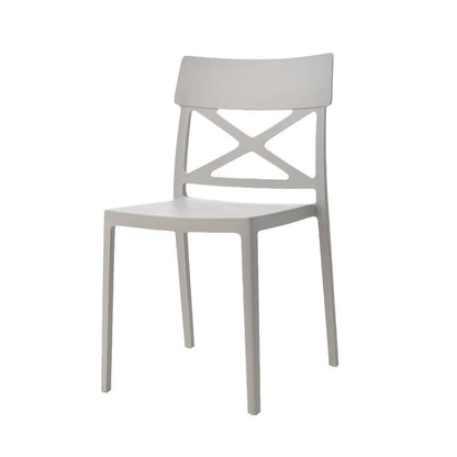 Modern Simplicity Square Plastic Stackable Dining Chair Backrest Armless For Dining Room