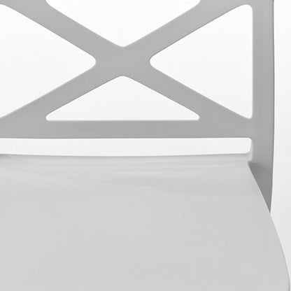 Modern Simplicity Square Plastic Stackable Dining Chair Backrest Armless For Dining Room