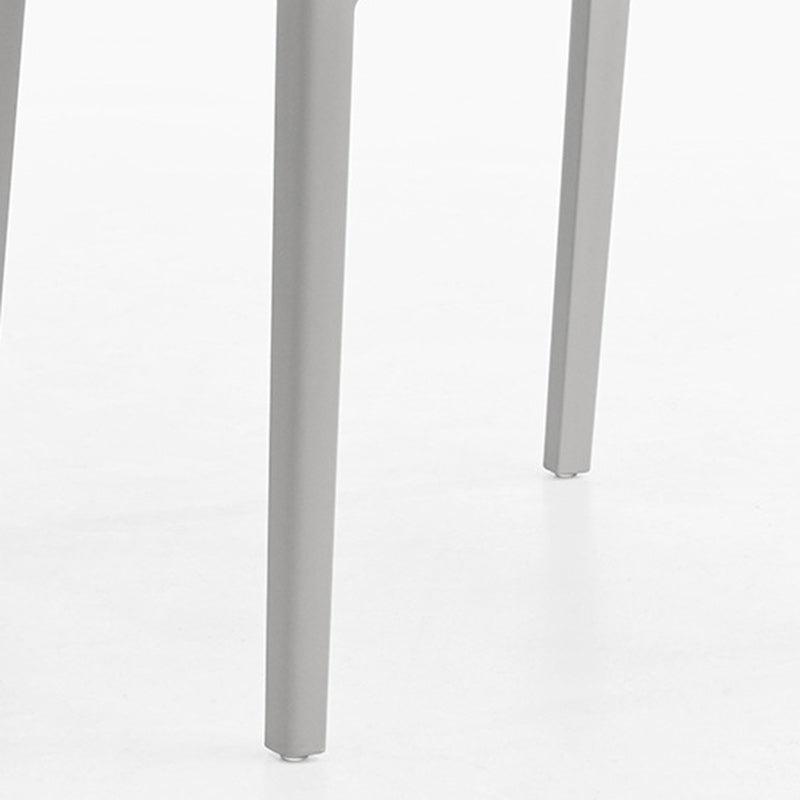 Modern Simplicity Square Plastic Stackable Dining Chair Backrest Armless For Dining Room