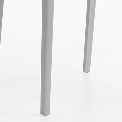 Modern Simplicity Square Plastic Stackable Dining Chair Backrest Armless For Dining Room