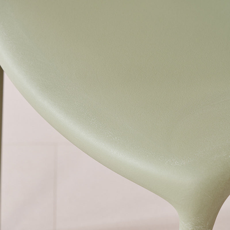 Contemporary Scandinavian Square Plastic Stackable Dining Chair Backrest For Dining Room