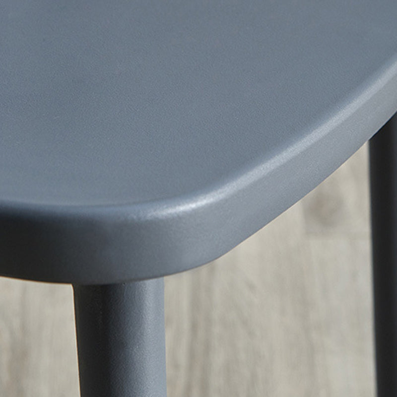 Modern Mid-Century Curved Plastic Dining Chair Open Back For Dining Room