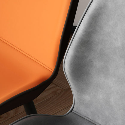 Modern Simplicity Tech Fabric Upholstered Carbon Steel Legs Dining Chair Backrest For Dining Room