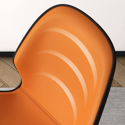 Modern Simplicity Tech Fabric Upholstered Carbon Steel Legs Dining Chair Backrest For Dining Room