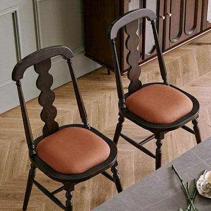 Modern Transitional Flannel Solid Wood Frame Dining Chair Backrest For Dining Room