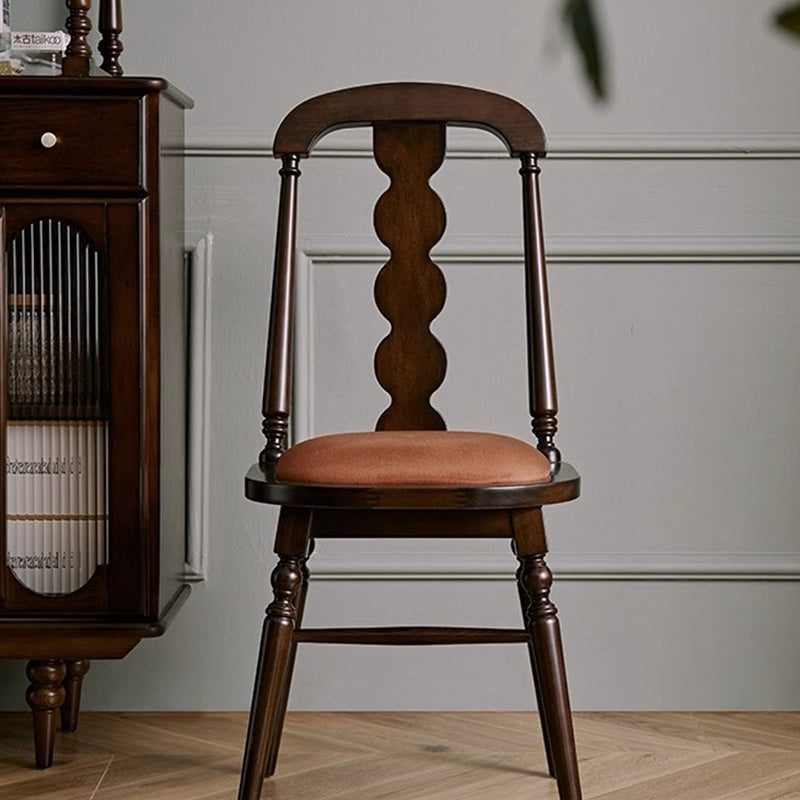 Modern Transitional Flannel Solid Wood Frame Dining Chair Backrest For Dining Room