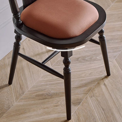 Modern Transitional Flannel Solid Wood Frame Dining Chair Backrest For Dining Room