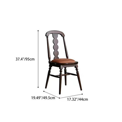 Modern Transitional Flannel Solid Wood Frame Dining Chair Backrest For Dining Room