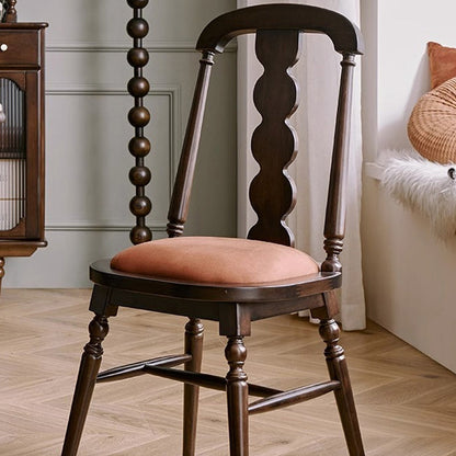 Modern Transitional Flannel Solid Wood Frame Dining Chair Backrest For Dining Room