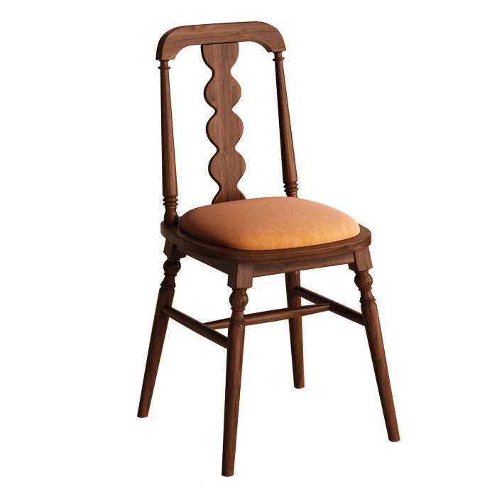 Modern Transitional Flannel Solid Wood Frame Dining Chair Backrest For Dining Room