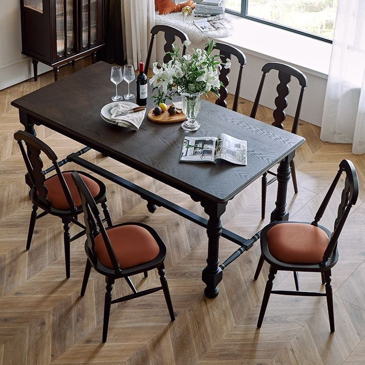 Modern Transitional Flannel Solid Wood Frame Dining Chair Backrest For Dining Room