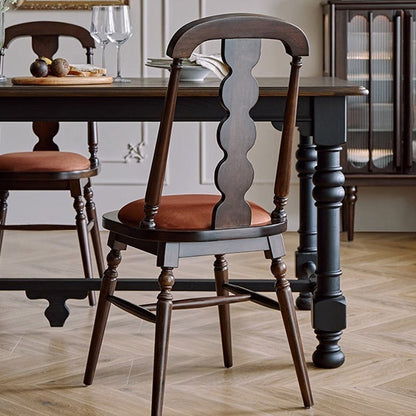 Modern Transitional Flannel Solid Wood Frame Dining Chair Backrest For Dining Room