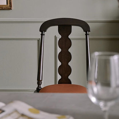 Modern Transitional Flannel Solid Wood Frame Dining Chair Backrest For Dining Room