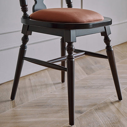 Modern Transitional Flannel Solid Wood Frame Dining Chair Backrest For Dining Room