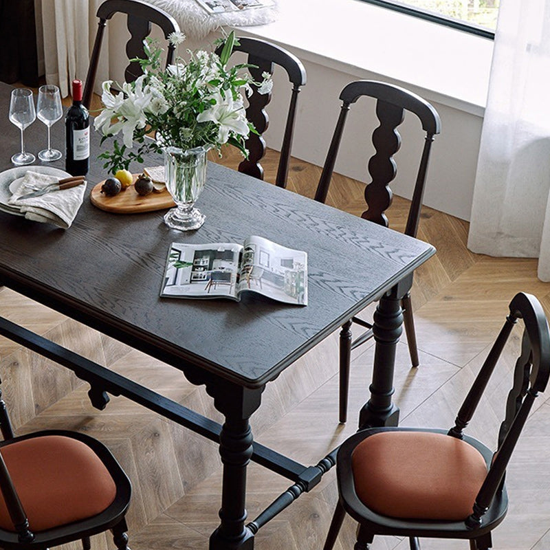 Modern Transitional Flannel Solid Wood Frame Dining Chair Backrest For Dining Room