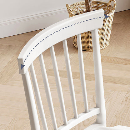 Modern Mid-Century Plastic Square Dining Chair Spindle Back For Dining Room