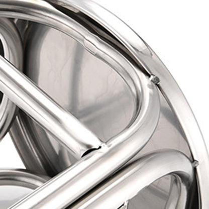 Modern Minimalist Stainless Steel Stackable Round Dining Chair Backless For Dining Room