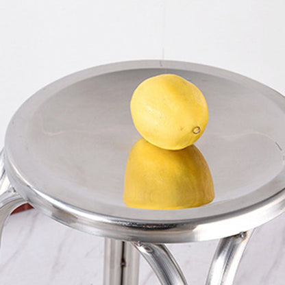 Modern Minimalist Stainless Steel Stackable Round Dining Chair Backless For Dining Room