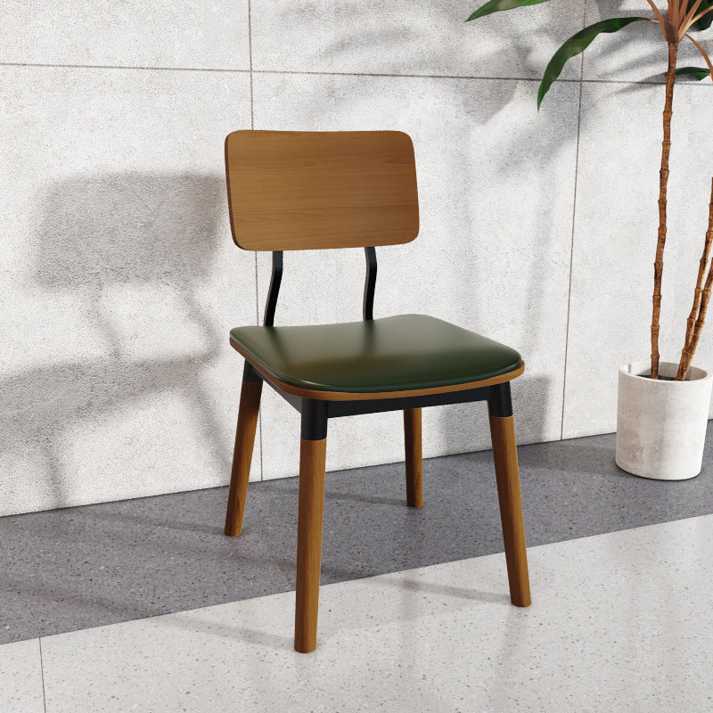 Modern Luxury PU Leather Upholstered Solid Wood Dining Chair Accent Chair For Dining Room