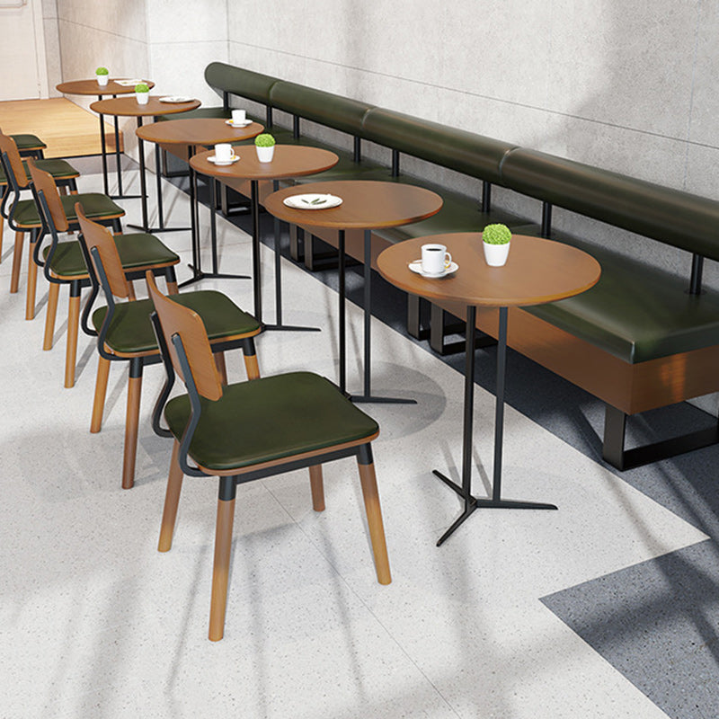 Modern Luxury PU Leather Upholstered Solid Wood Dining Chair Accent Chair For Dining Room