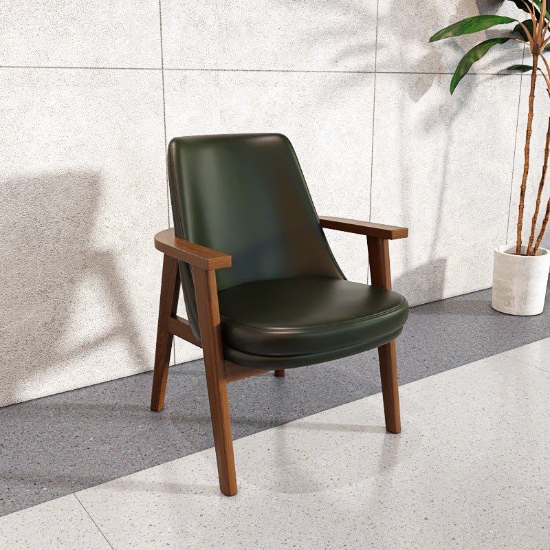 Modern Luxury PU Leather Upholstered Solid Wood Dining Chair Accent Chair For Dining Room