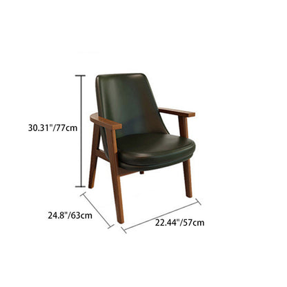 Modern Luxury PU Leather Upholstered Solid Wood Dining Chair Accent Chair For Dining Room