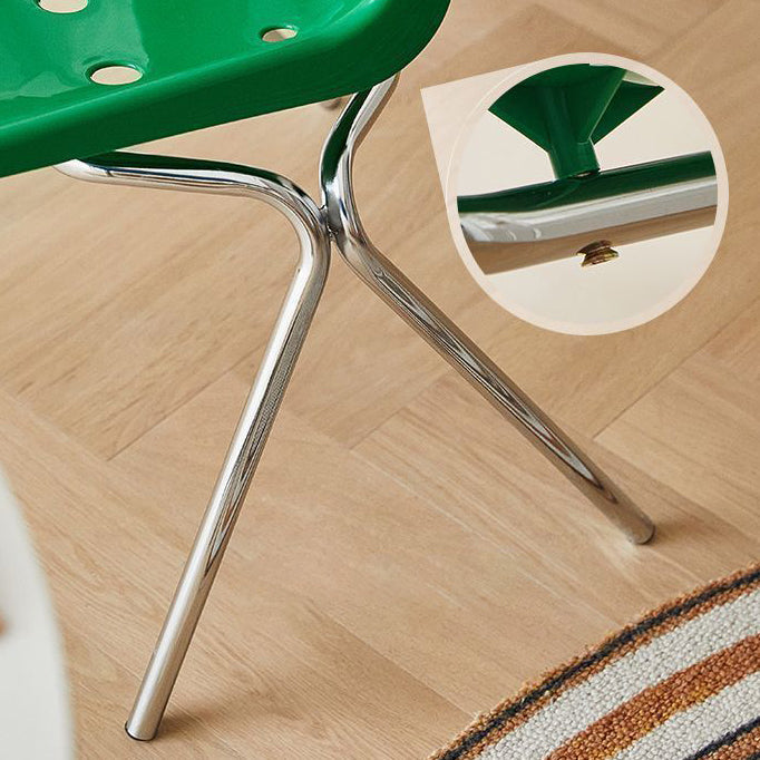 Contemporary Creative Square Cheese Plastic Carbon Steel Dining Chair For Dining Room