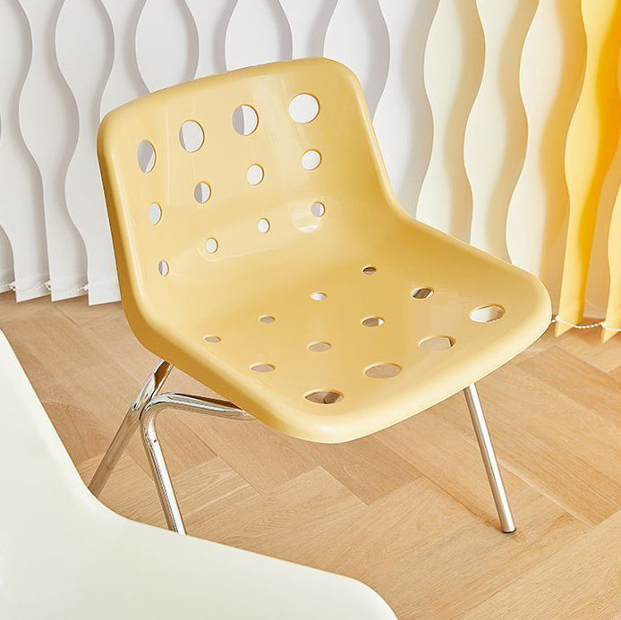 Contemporary Creative Square Cheese Plastic Carbon Steel Dining Chair For Dining Room