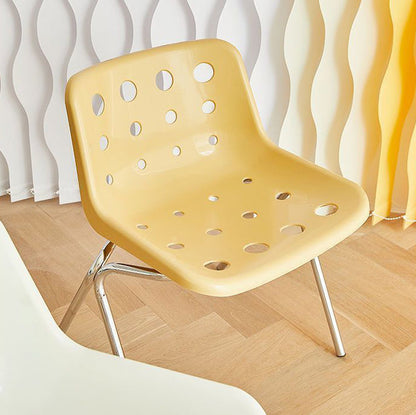 Contemporary Creative Square Cheese Plastic Carbon Steel Dining Chair For Dining Room
