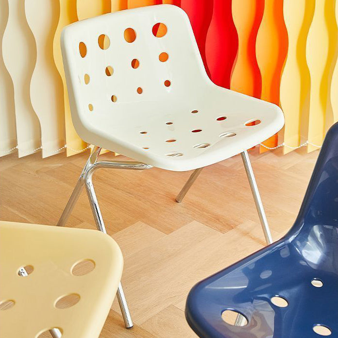 Contemporary Creative Square Cheese Plastic Carbon Steel Dining Chair For Dining Room