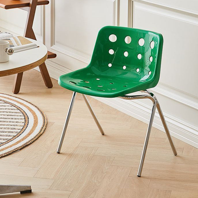 Contemporary Creative Square Cheese Plastic Carbon Steel Dining Chair For Dining Room