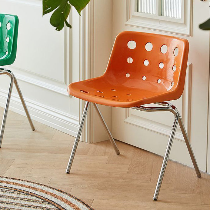 Contemporary Creative Square Cheese Plastic Carbon Steel Dining Chair For Dining Room