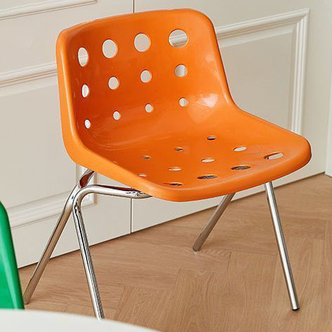 Contemporary Creative Square Cheese Plastic Carbon Steel Dining Chair For Dining Room