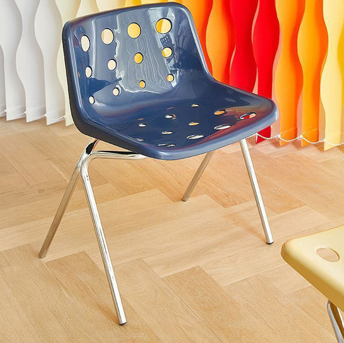 Contemporary Creative Square Cheese Plastic Carbon Steel Dining Chair For Dining Room