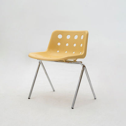 Contemporary Creative Square Cheese Plastic Carbon Steel Dining Chair For Dining Room