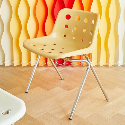 Contemporary Creative Square Cheese Plastic Carbon Steel Dining Chair For Dining Room