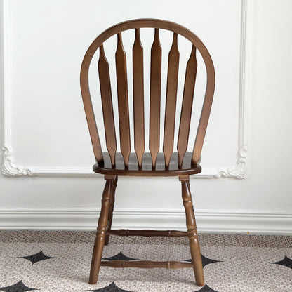 Modern Mid-Century Square Solid Wood Dining Chair Spindle Backrest For Dining Room