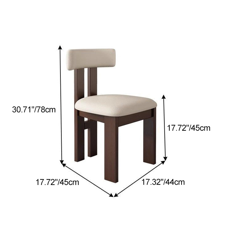 Modern Transitional Curved Nappa Leather Upholstered Dining Chair Round Backrest For Dining Room