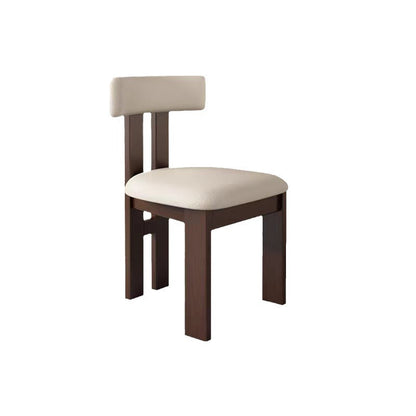 Modern Transitional Curved Nappa Leather Upholstered Dining Chair Round Backrest For Dining Room