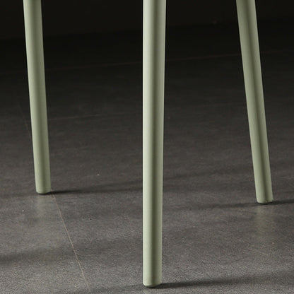 Contemporary Scandinavian Curved Plastic Stackable Dining Chair Backrest For Dining Room