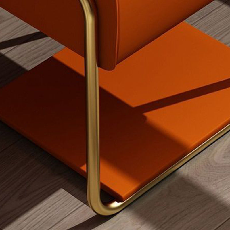 Contemporary Scandinavian Rectangular Square PU Leather Wood Vanity Stool For Bedroom