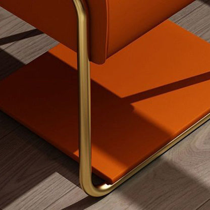 Contemporary Scandinavian Rectangular Square PU Leather Wood Vanity Stool For Bedroom