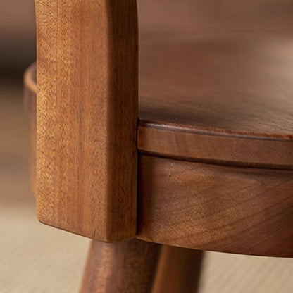 Modern Minimalist Swivel Kids Round Wood Chair Backrest For Living Room