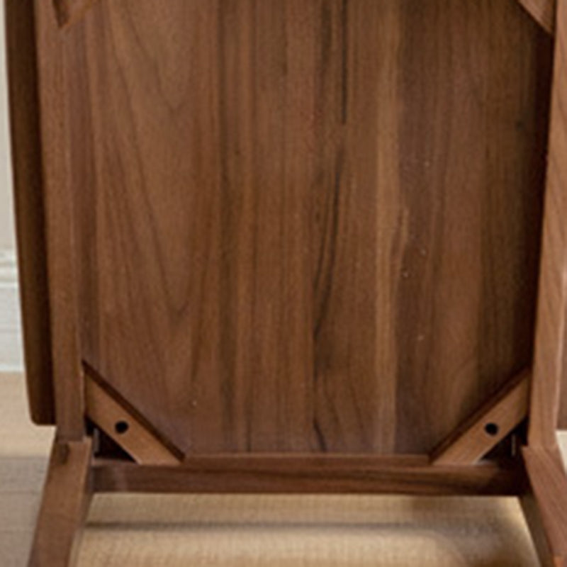 Traditional Vintage Square Rectangular Walnut Dining Chair Backrest For Dining Room