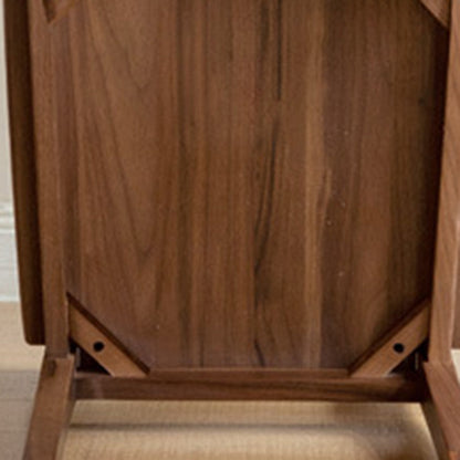 Traditional Vintage Square Rectangular Walnut Dining Chair Backrest For Dining Room