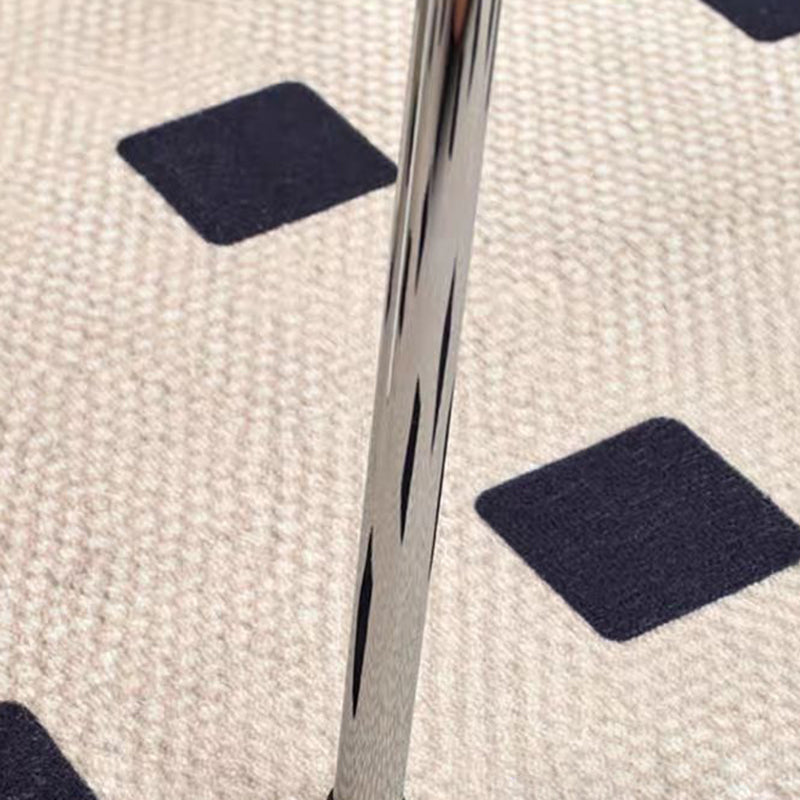 Modern Mid-Century Round Curve Carbon Steel Faux Leather Dining Chair Backrest For Dining Room