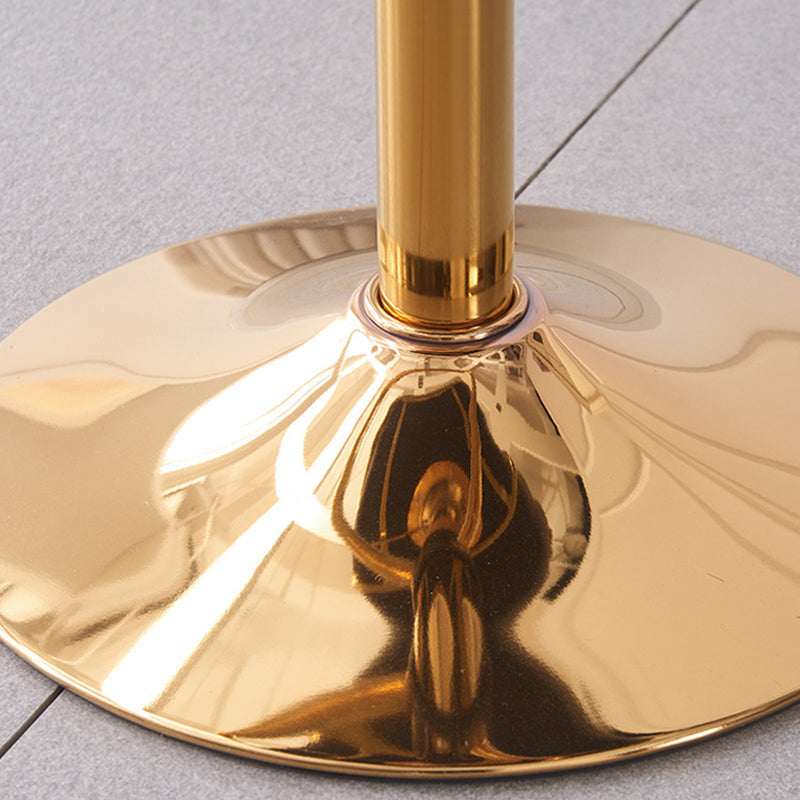 Contemporary Scandinavian Swivel Liftable Round Square Curve Metal Velvet Bar Stool Backrest Armrest For Dining Room