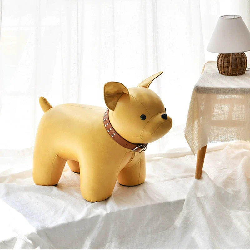 Contemporary Creative Kids Bulldog Animal Fabric Chair For Living Room